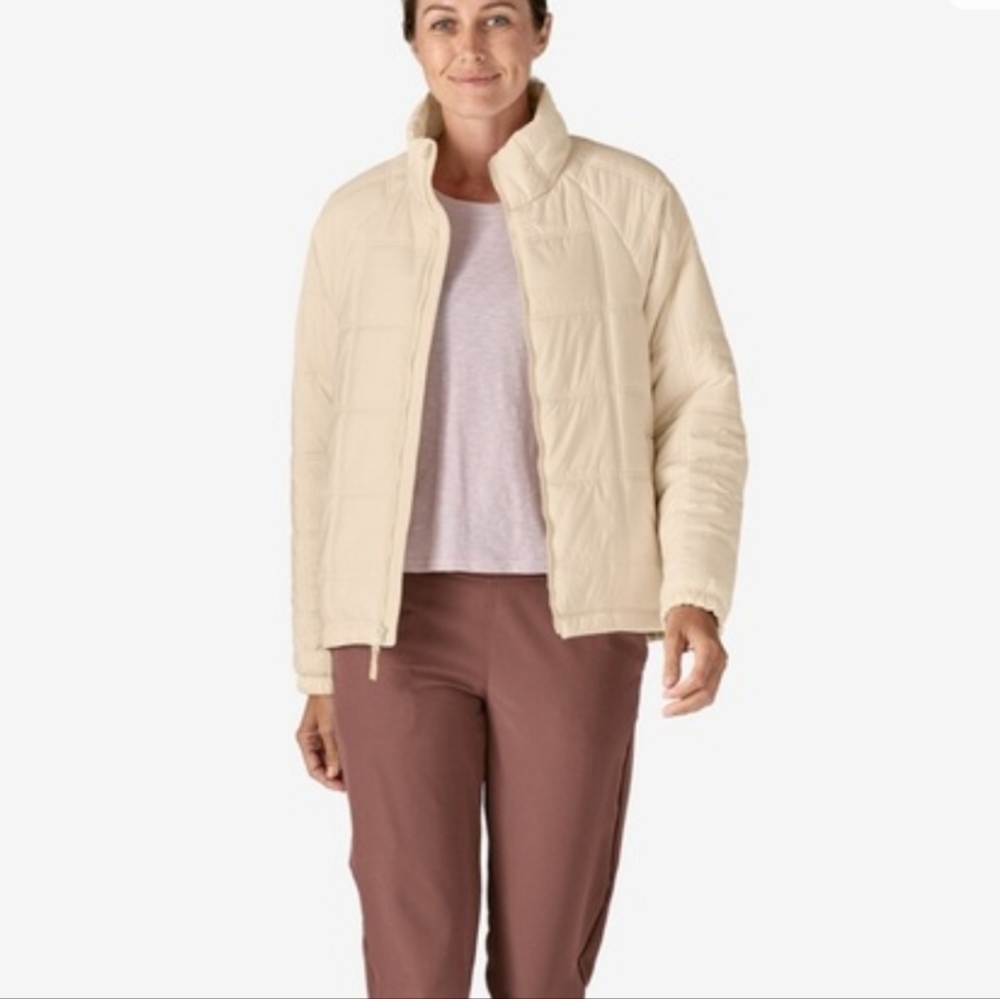 Patagonia Lost Canyon Women's Light Beige Puffer Jacket Size Small